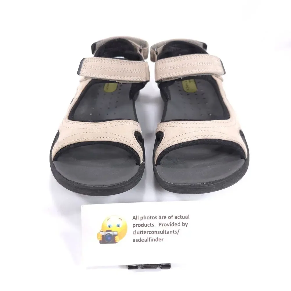 Clarks Wave Walk Casual Sling Back Sandal Womens Size 6.5 64662 Tan Black